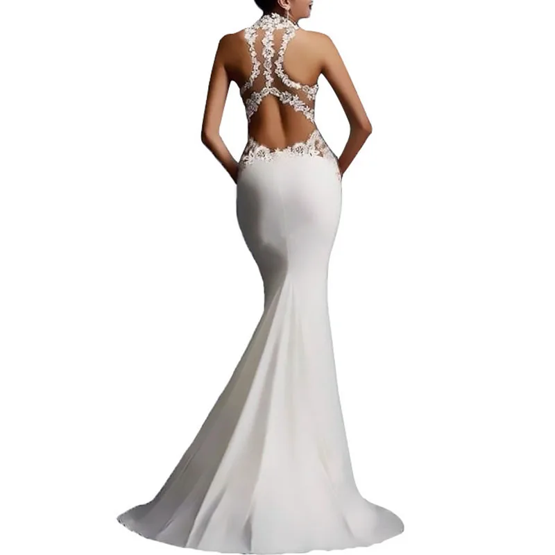 Детское платье силуэта русалка вечернее свадебное с вырезами низким вырезом на