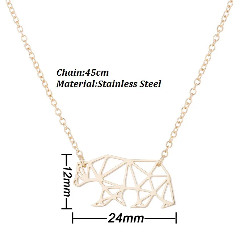 3-Daisies-Origami-Bear-Necklaces-Geometric-Mama-Bear-Gift-for-Mom-Polar-Bear-Hollow-Out-Animal-Necklace