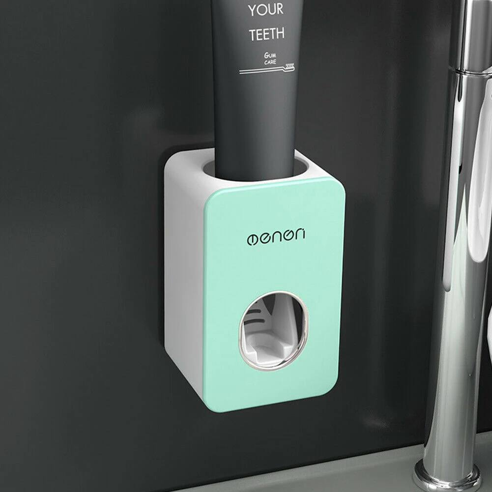 11x7x6cm New Solid Auto Automatic Toothpaste Dispenser Wheat Straw Squeezer Home Bathroom Wall Mount