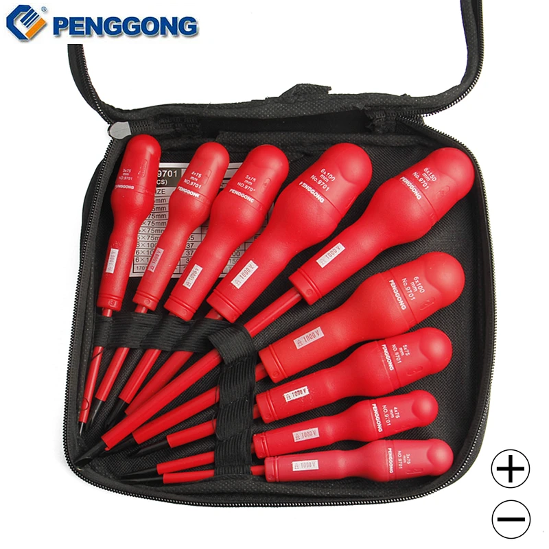 9 Pcs Insulated Screwdriver Set Electrician Dedicated