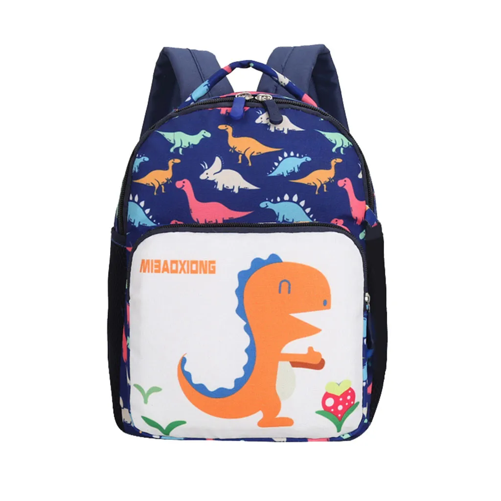 Клатч для женщин и мальчиков, Детская сумка для девочек, рюкзак с рисунком динозавра, школьные сумки для малышей, рюкзак, женский рюкзак#616 P - Цвет: Темно-синий