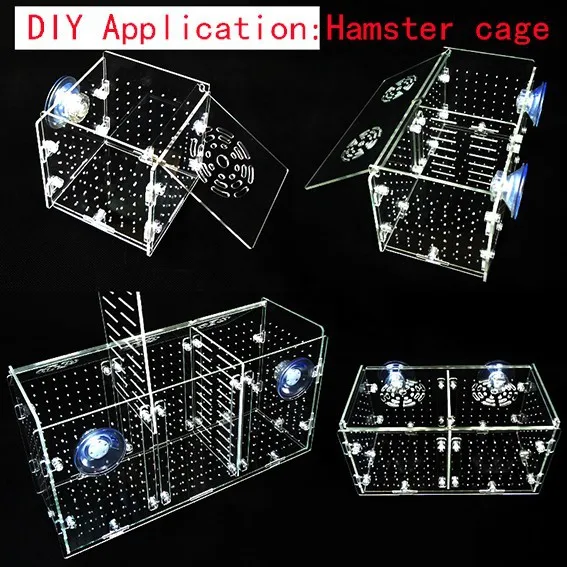 L* W 25X33,30x33,45x38 мм 4 6 8 дюймов акриловая Дверная Петля пластиковая прозрачная защелка дверная петля ПЭТ хомяк клетка выставка шоу коробка