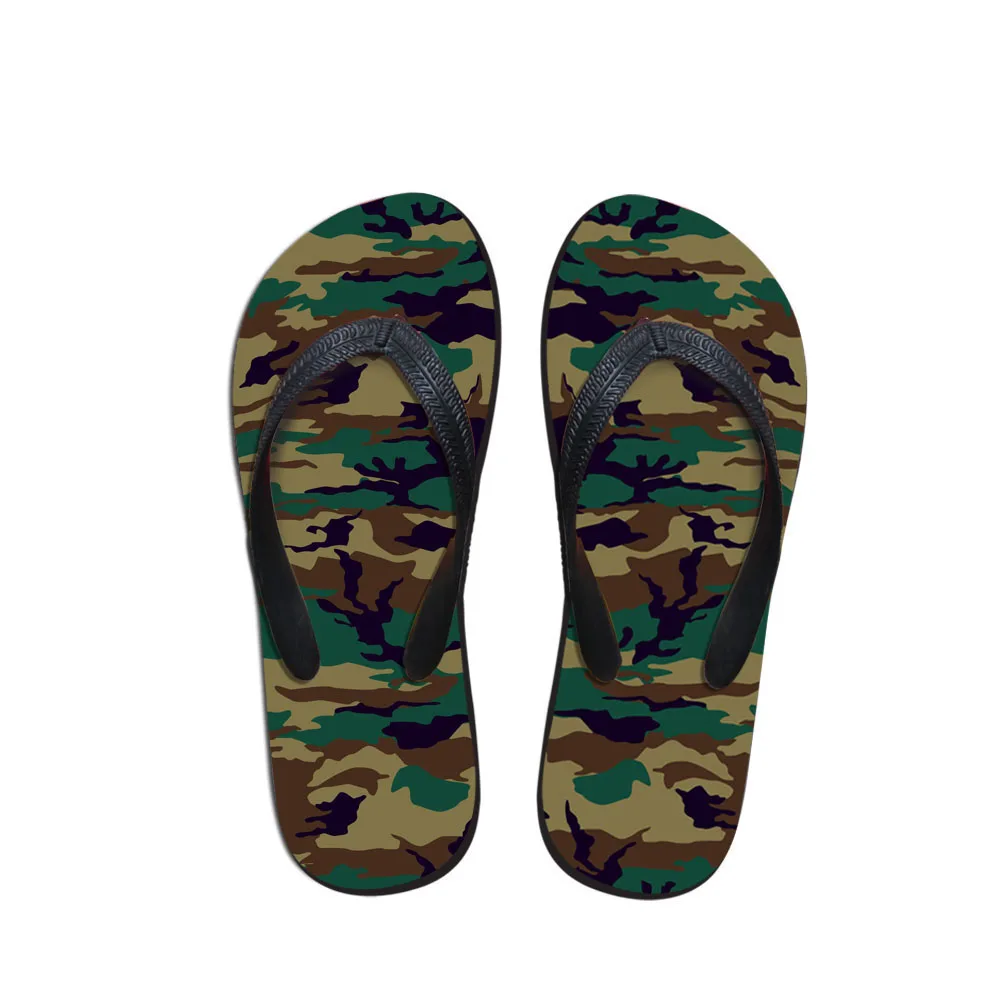 

Customized Fashion Camouflage Design Casual Summer Flip Flops Flats Soft Rubber Flipflops for Ladies Women's Beach Slippers