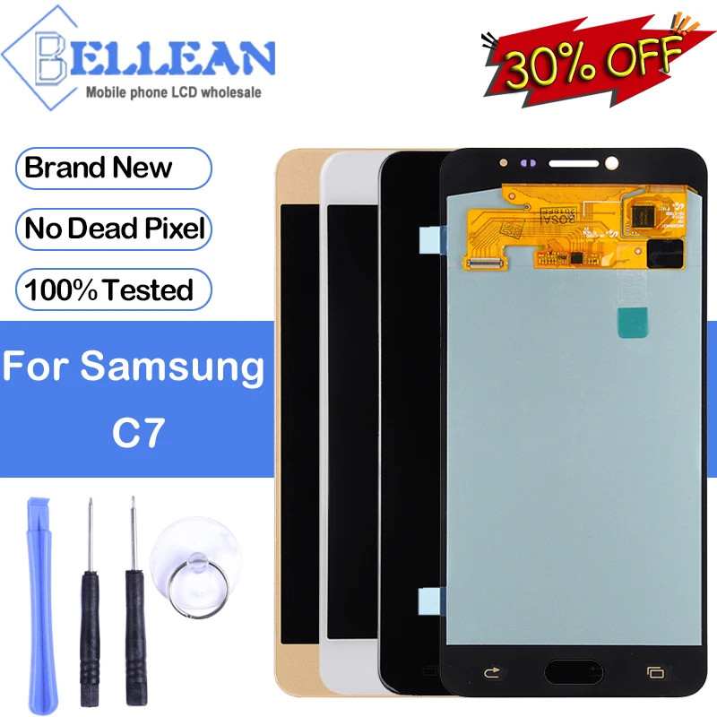 

Dinamico Promotion C7 Lcd For Samsung Galaxy C7000 Lcd Display Screen Touch Panel Digitizer Assembly Free Shipping With Tools