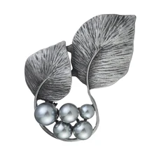 Трендовая жемчужная брошь на булавке Винтажная Брошь для женщин растительные листья цветок лотоса Брошь одежда ювелирные изделия вечерние аксессуары