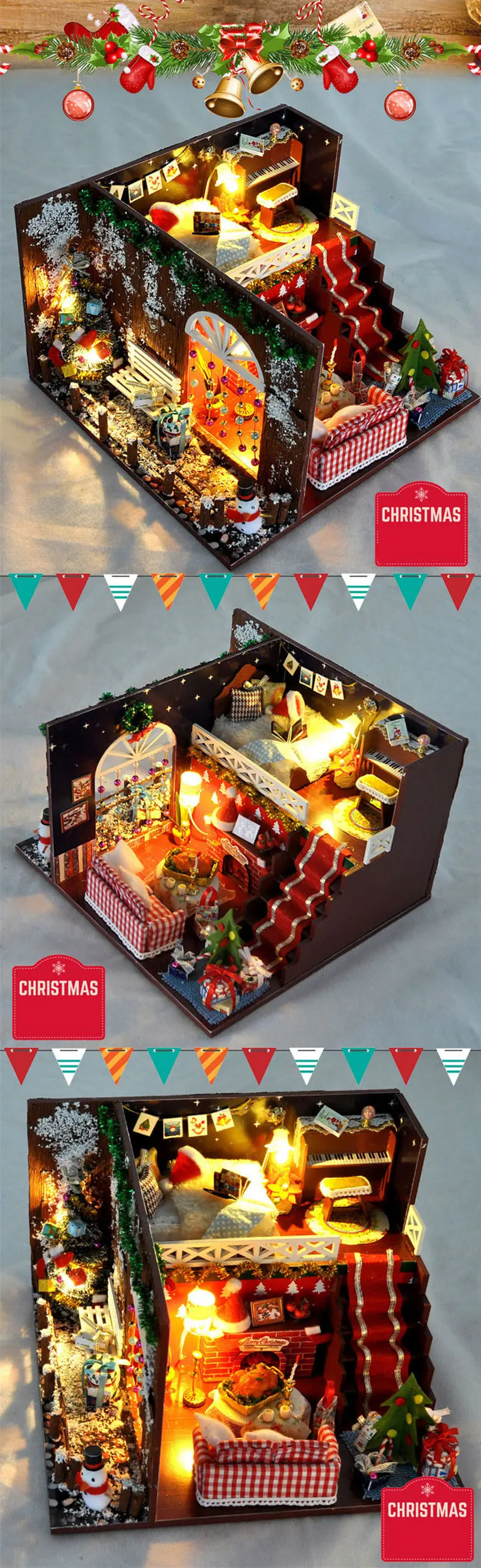 Diy miniature doll house furniture toys for children