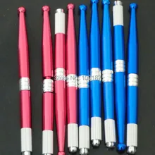 50 шт синий красный цвет тату фабрика профессиональная ручная Татуировка Перманентный макияж бровей ручка