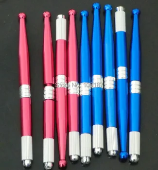 

50Pcs Blue Red Color Tattoo Factory Wholesale Professional Manual Tattoo Permanent Makeup eyebrow Pen Free Shipping