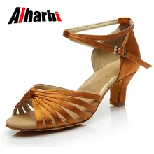 Alharb Туфли для латинских танцев для Для женщин девочек Танго бальных танцевальные, на высоком каблуке мягкие туфли для танцев 5/7 см Бальные Обувь для танцев