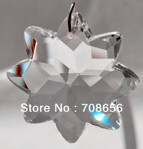 

12PCS 38MM CLEAR 8 POINTED START CRYSTAL PRISM SUNCATCHER PENDANT Crystal Prism Ornament Suncatcher Glass Beads For Chandeliers