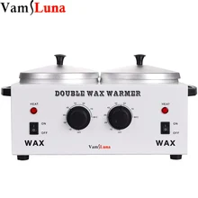 Двойной подогреватель воска Электрический нагреватель двойной парафин горячего лица кожи оборудования спа с регулируемой температурой и восковой фасоли