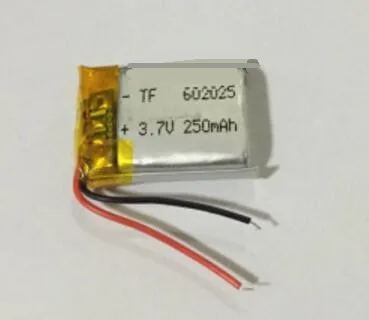 

Free shipping 3pcs/lot 602025 3.7V 250mah polymer lithium battery li-po li-ion battery rechargeable battery for GPS