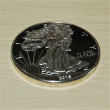 10 шт./партия, 1 унций, серебряная американская монета с изображением орла, зеркальный эффект