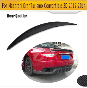 Углеродное волокно авто задний плоский багажник спойлер крыло для Maserati GT GranTurismo КАБРИОЛЕТ 2 двери только 12-14 двухсторонняя антенна автомобиля из ткани