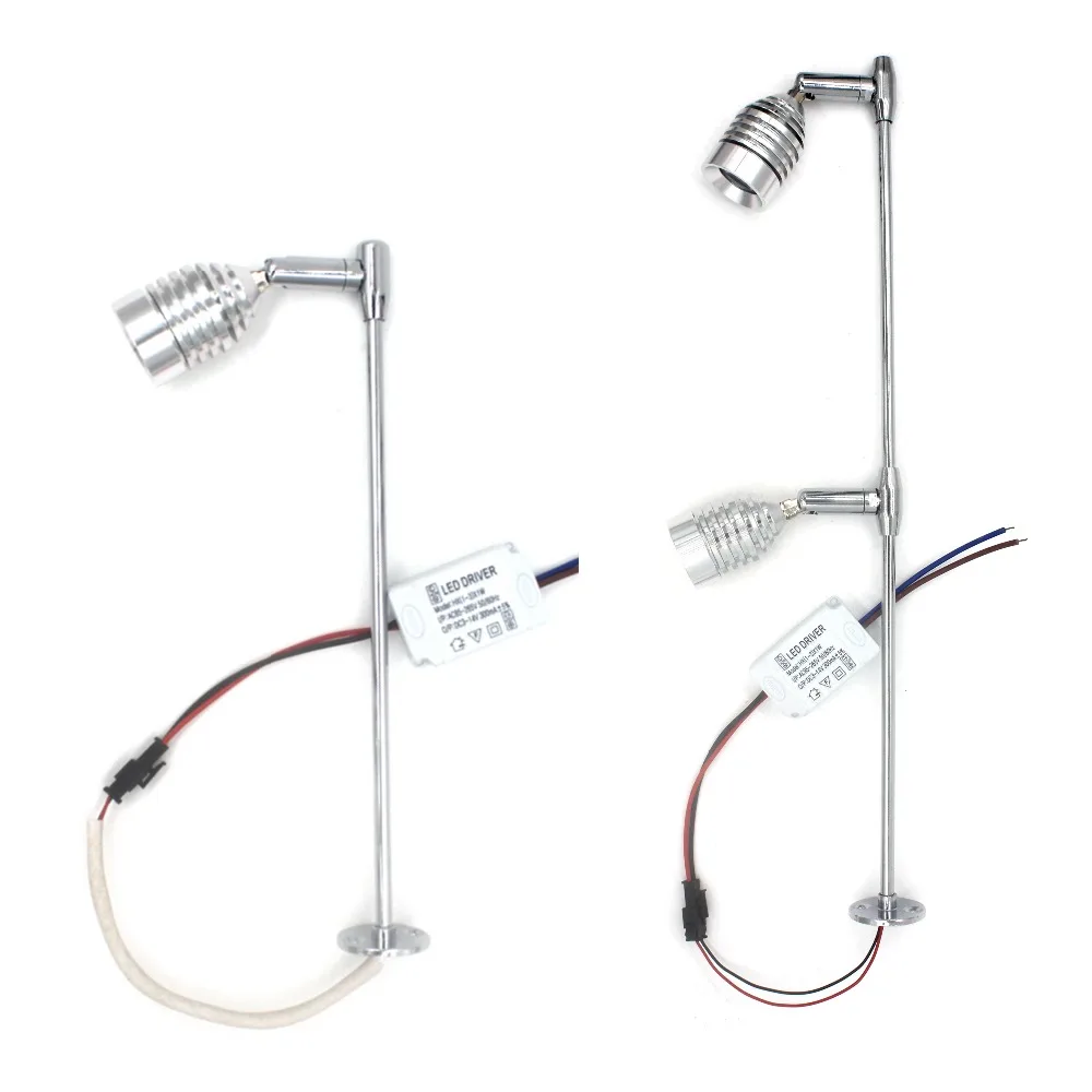 

4PCS LED spot Light 1W/2W AC110V 220V Spotlight metal Base rotatable angle Toolery Store Showcase Exhibition commercial lighting