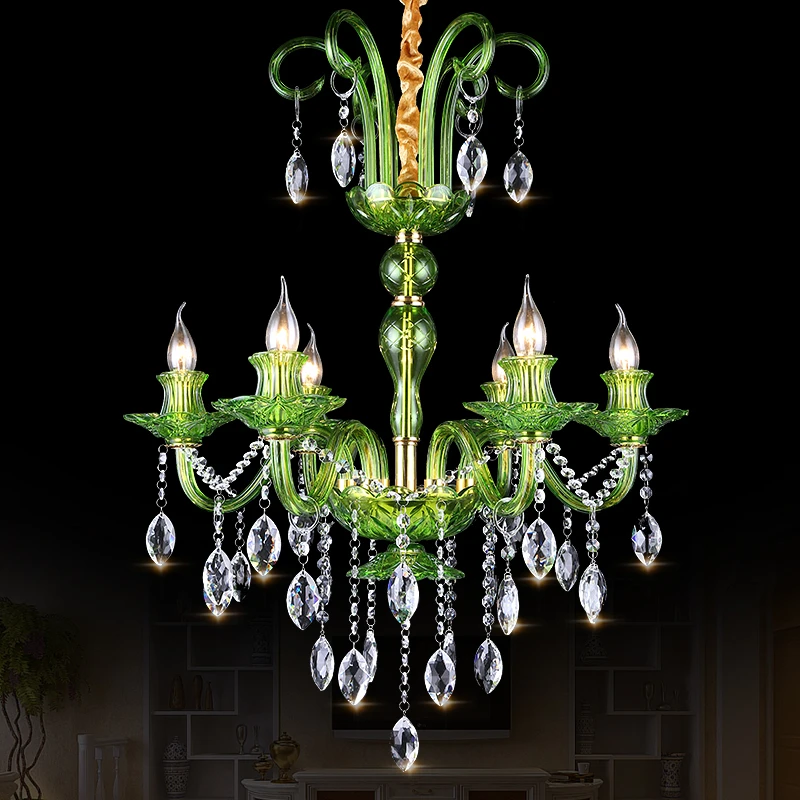 

European crystal chandelier 6 heads K9 living room lights modern minimalist bedroom lamp restaurant lights chandelier ZA829622