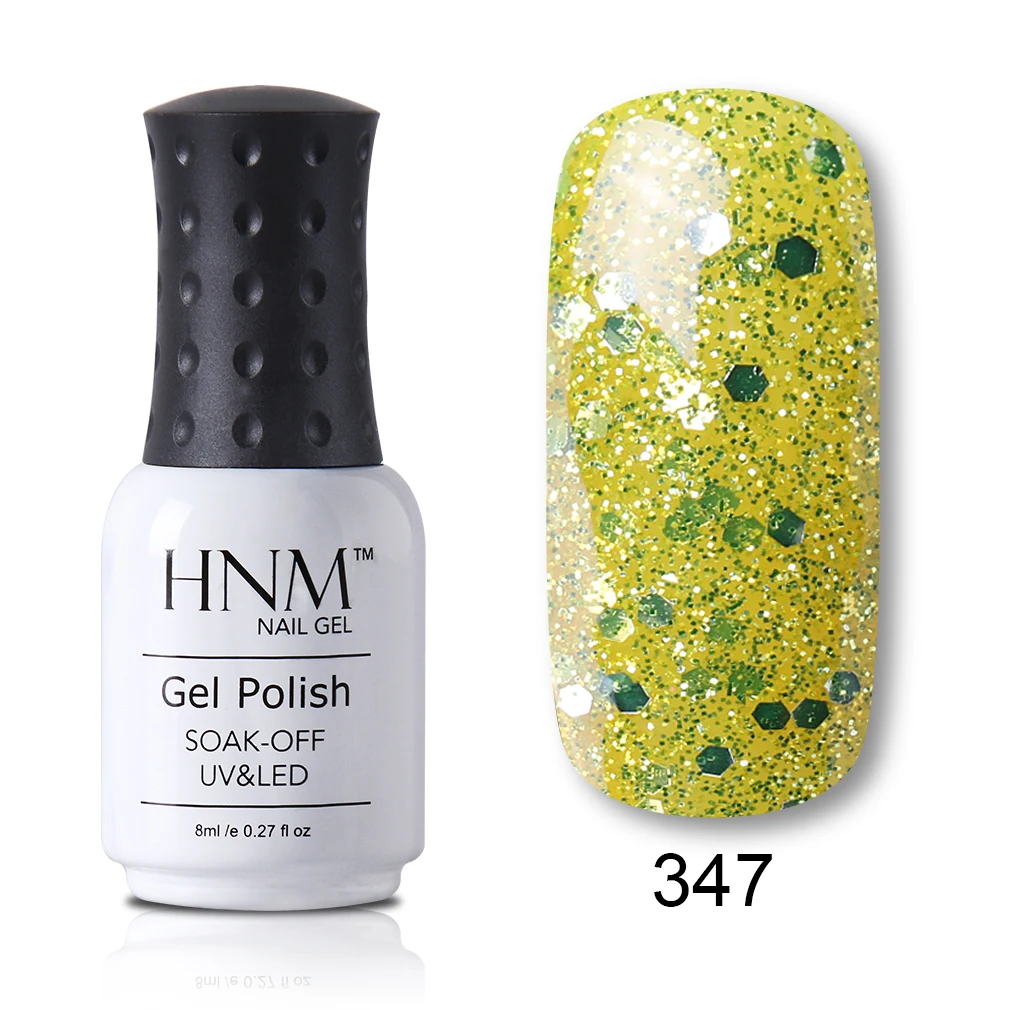 HNM 8 мл Лак для ногтей тиснение Блестящий лак для ногтей Vernis a Ongle Nagellak бриллиантовый Блестящий Гель-лак для ногтей Гибридный лак - Цвет: 347