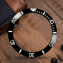 Запасные части часов, черный керамический ободок 38 мм подходит для 40 мм Sub автоматические часы