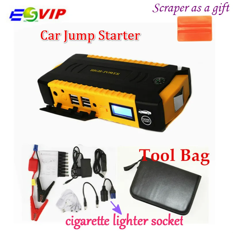 

Multi-Function Car Jump Starter For 12V Diesel Petrol Car Battery Booster Charger Portable 600A Starting Devcie Power Bank LED