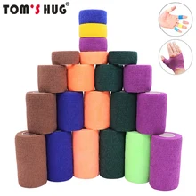 18 цветов, цветная защитная лента для колена, Спортивная эластичная повязка, самоклеящаяся лента для пальцев, лодыжки, ладони, поддержки плеч