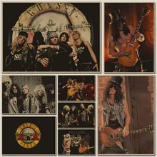The guns N 'roses N' Roses Gnr крафт-бумага плакат ретро рокеры декоративная живопись плакаты винтажная Наклейка на стену