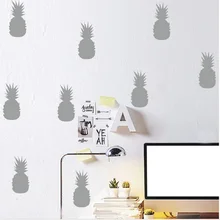 Виниловая наклейка на стену с рисунком ананаса для детской спальни, декорированная наклейка, Виниловые Наклейки для декора стен