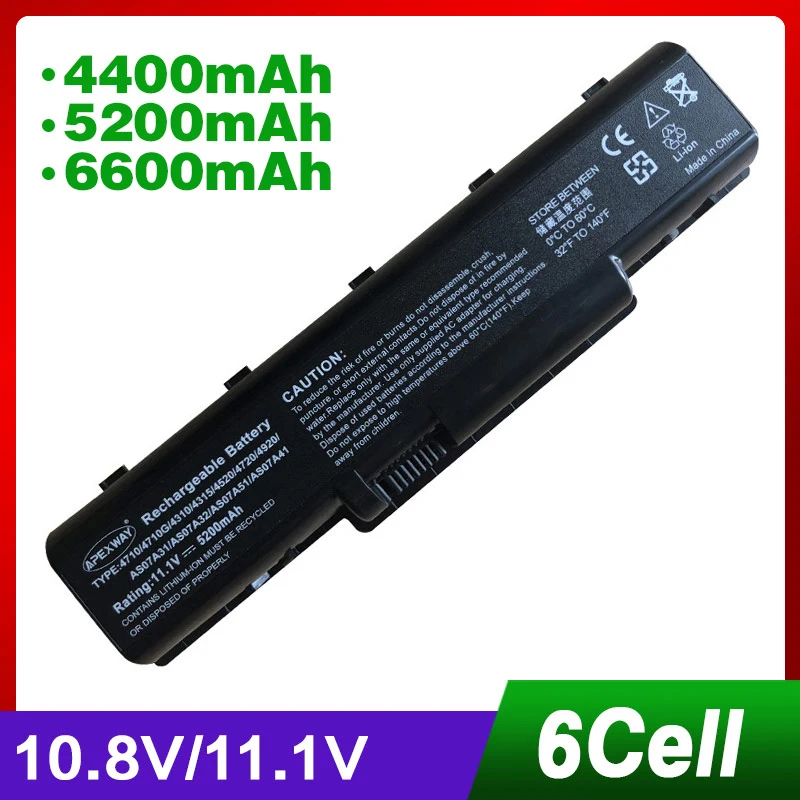 

Laptop Battery For Acer Aspire AS5740 AS07A51 AS07A75 2930 4310 4520 4530 4710 4720 5738 5738G 5738Z 5738ZG 4730 4920 5740