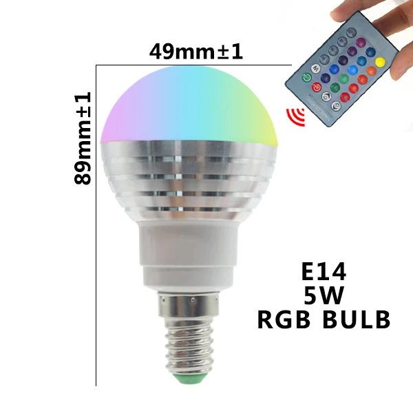 E27 E14 GU10 светодиодный RGB лампа AC110V 220V 9W светодиодный RGB Точечный светильник с регулируемой яркостью волшебный праздник RGB светильник ing IR пульт дистанционного управления 16 цветов - Испускаемый цвет: changeable