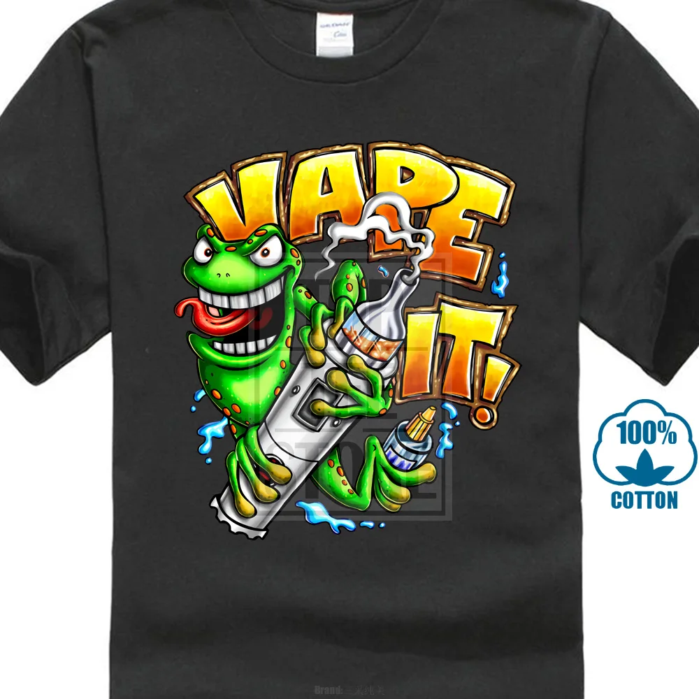 Брендовый летний Vape It! Мультяшные футболки мужская верхняя футболка