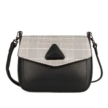 Женская кожаная сумка на плечо суппорт сумка через плечо клетчатая дамская сумочка