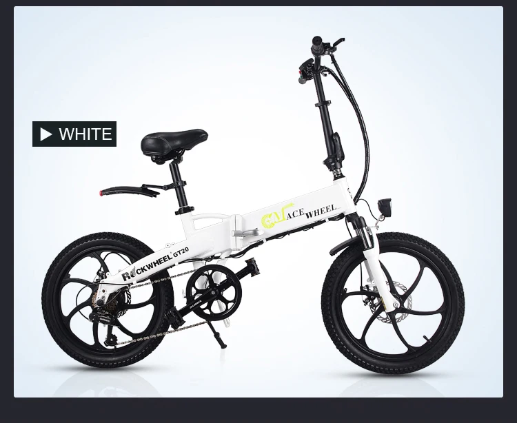 Top EUR Warehouse 20 Inch Electric Bike 48V350W Folding Mountain Bike Electric Hidden Removable Lithium Battery E-bike Speed 35km/h 14