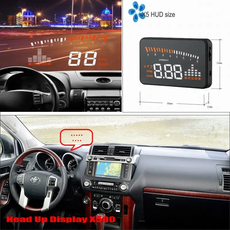 Проектор на лобовое стекло для Toyota Land Cruiser Prado LC 150 LC150 2010-2014 | Автомобили и
