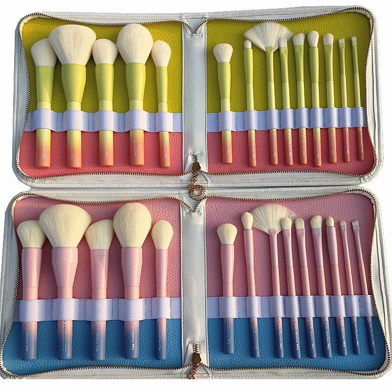 

14pcs Pro Gradient Color Makeup Brushes Set Soft Cosmetic Powder Blending Foundation Eyeshadow Blush Brush Kit Make Up Tools