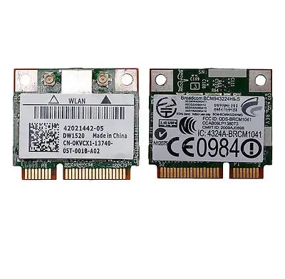 

NEW DW1520 Dual Band Wireless AGN Half MINI PCI-E BCM943224HMS WIFI Card for DELL #D