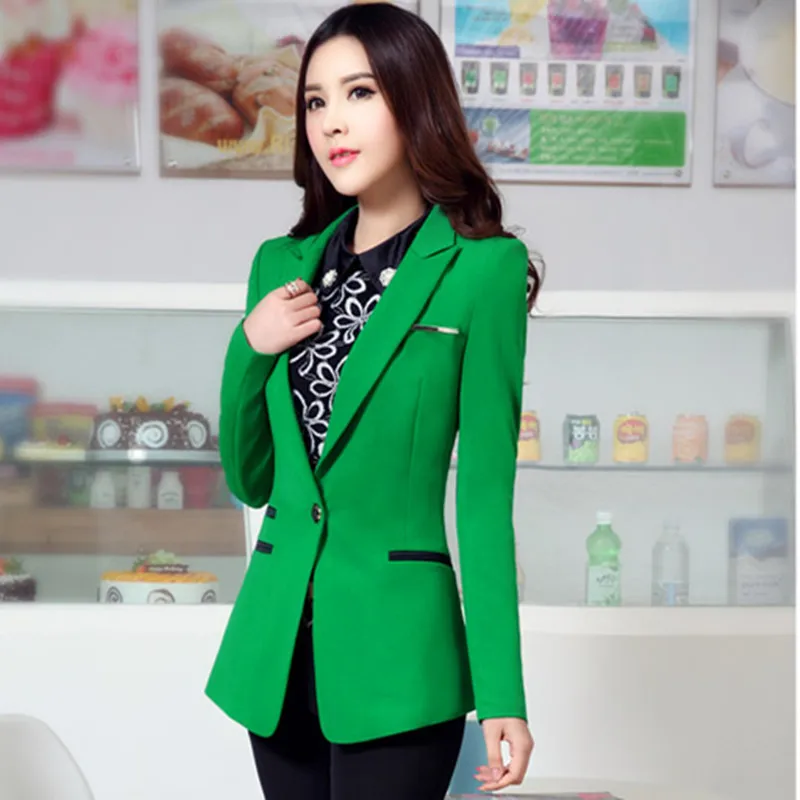 free shipping ladies suit clothing female medium long slim