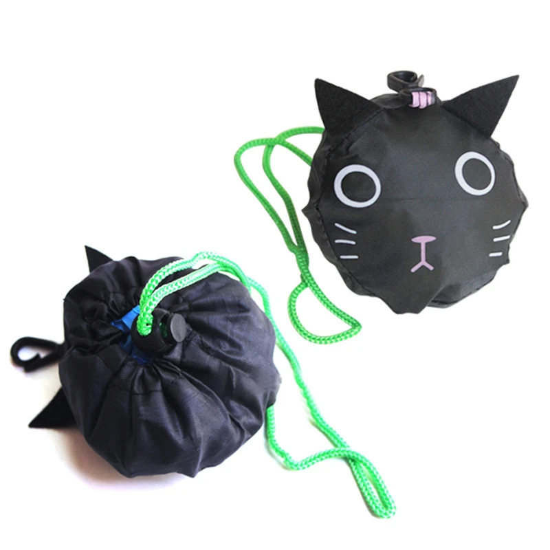 Reusable Shopping Bags Foldable Eco Bag Black Cat Tote Bag Large Capacity Portable Storage Handbags Recycle Pouch Reusable Shopping Bags Foldable Eco Bag Black Cat Tote Bag Large Capacity Portable Storage Handbags Recycle Pouch