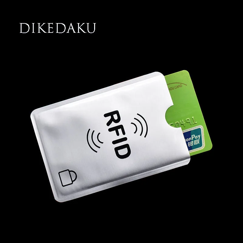 

DIKEDAKU Anti Rfid Blocking Credit Card Holder Unisex Thin Bank Card Cover Rfid Protection Fashion Waterproof Card Envelope RFID