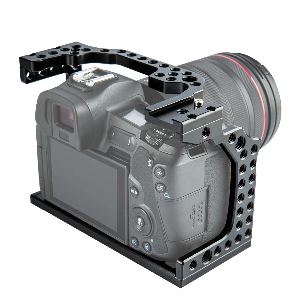 Алюминиевая клетка для камеры, видеосъемка, стабилизатор для камеры Canon EOS R w/крепление для холодного башмака для микрофона Magic Arm Monitor