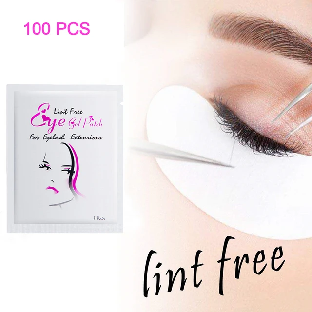 Best Offers Affordable 100 Pairs Eyelash Extension Under Gel Eye Pads Salon Lint Add Free Gift Patches Make-Up Tool Free Shipping