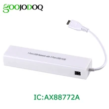 Micro USB 2,0 концентратор для RJ45 сетевой карты LAN адаптер Ethernet 100 Мбит/с 3 порта USB OTG концентратор для samsung планшет телефон Android H15