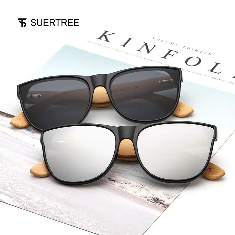 SUERTREE Bamboo солнцезащитные очки винтажные ретро модные деревянные оттенки оправы