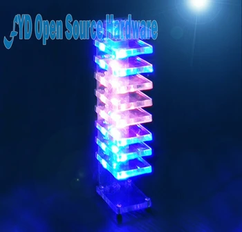 

DIY Dream Crystal Electronic Column Light LED Music Voice Spectrum Kit