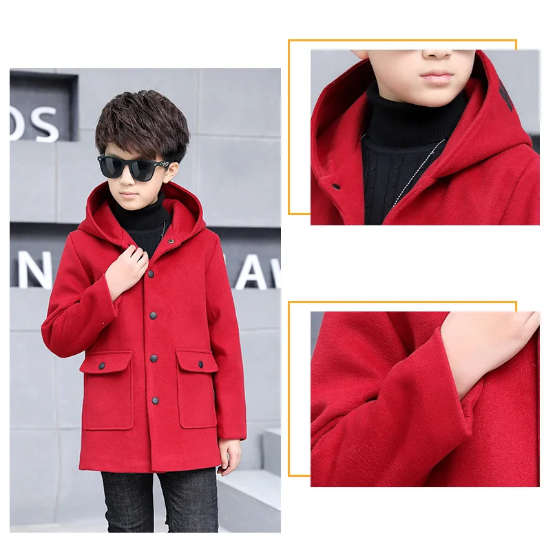 COAT ANAK COWO - JAKET WINTER ANAK LAKI-LAKI - WOOLEN COAT MUSIM DINGIN