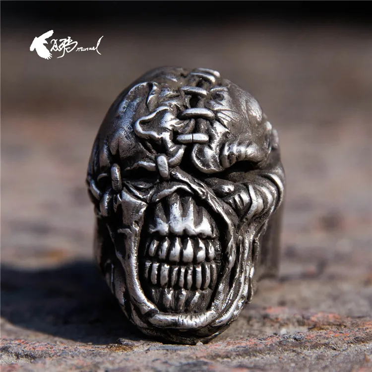 

Biohazard Resident Evil Nemesis 925 Silver Ring Aging Customize Manual Handmade Mens Ring