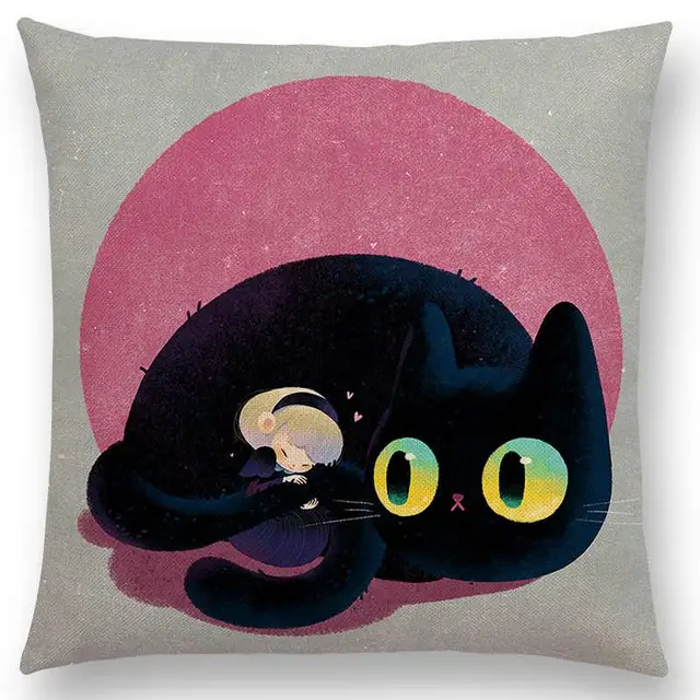 Hot Sale Mimpi Warna Warni Kucing Yang Indah Gadis Lucu Ajaib Sun Moon Hangat Bintang Sarung Bantal Mobil Dekorasi Rumah Sofa Sarung Bantal Star Cushion Cover Cushion Coverthrow Pillow Cases Aliexpress