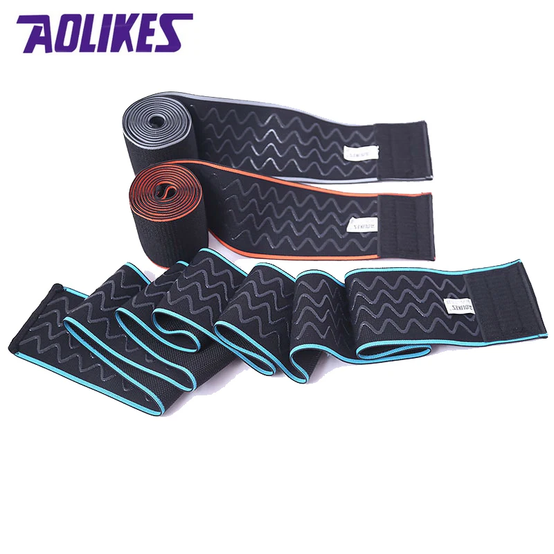 

AOLIKES 2 Pcs 150*8 CM Sports Wrapped Compression Protective Knee Bandages Elastic WeightLifting Fitness Prevent Knee Sprain