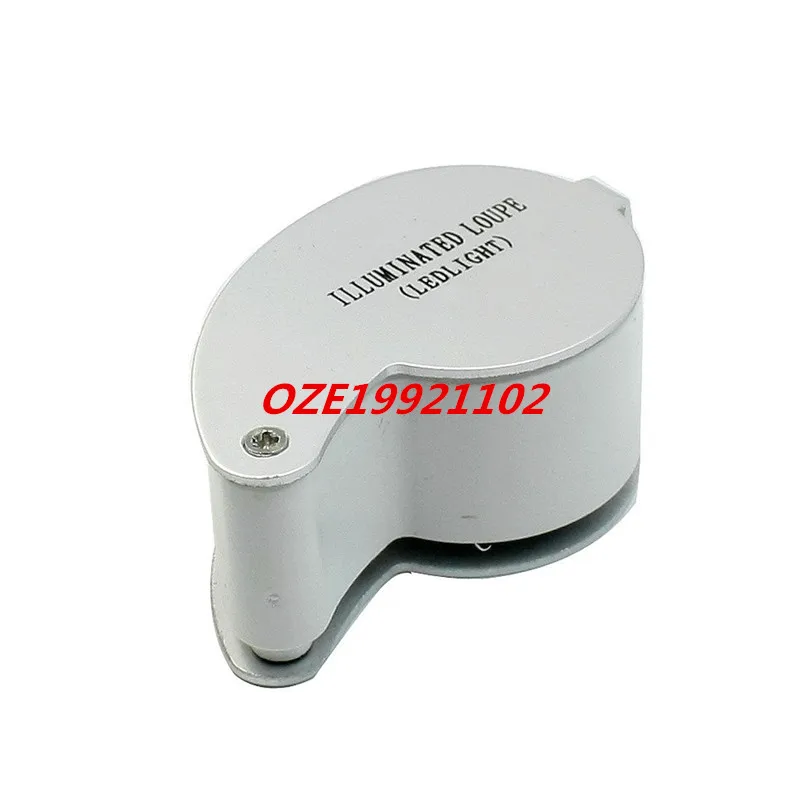 1PCS LED Light 40X 25mm 30X 21MM Folding Jewelry Loupe Magnifying Glass Magnifier Stationery | Канцтовары для офиса и дома