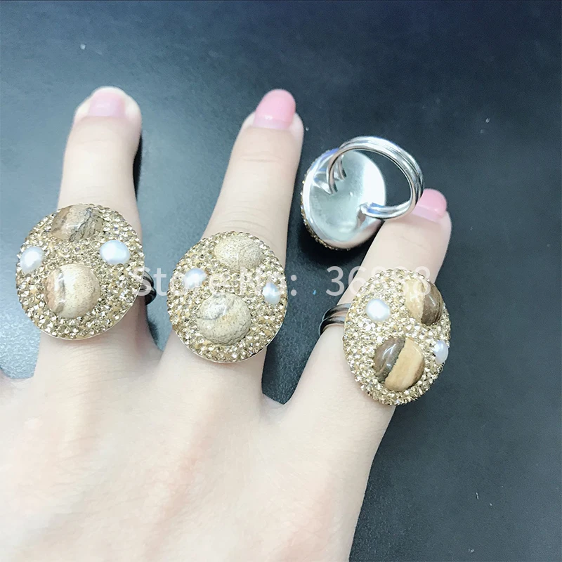 

New antique yellow stainless steel ring, exaggerated jewelry, birthday gift.