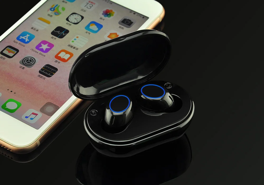 Наушники вкладыши TWS с мини двойной V5.0 Bluetooth наушники True Беспроводной гарнитуры 3D