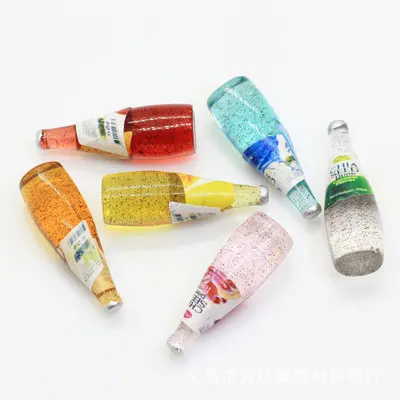 5 шт. мини-бутылка для сока/пива DIY Подвески для Sime игрушки материал для наполнения клейкие аксессуары бутылка для напитков Lizun модель инструмент игрушки - Цвет: 5Pcs Mix colors